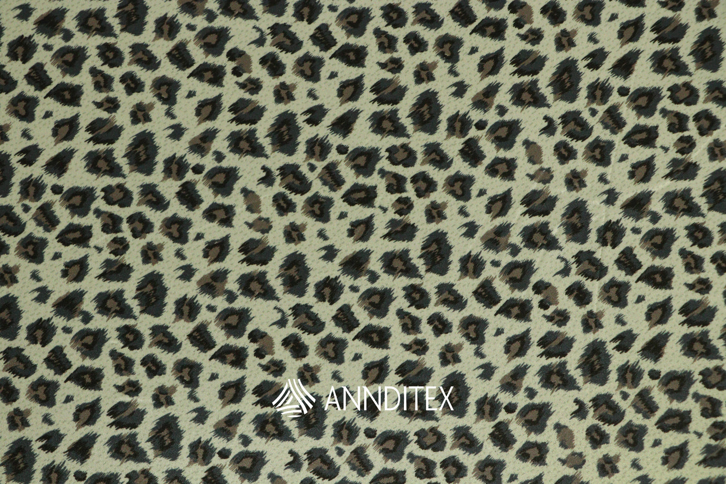 Satín Moda Estampada Leopardo Verde Mini