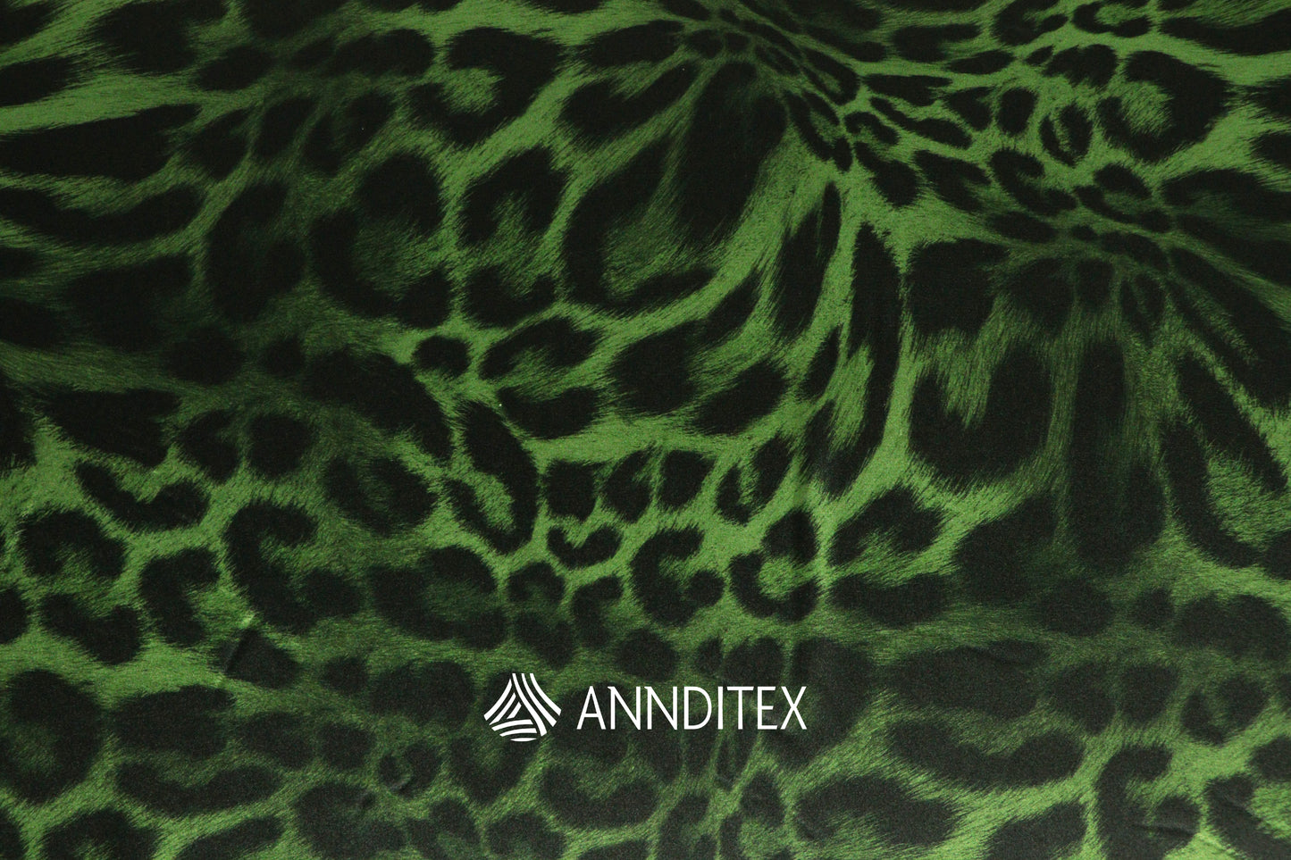 Satín Moda Estampada Leopardo Verde