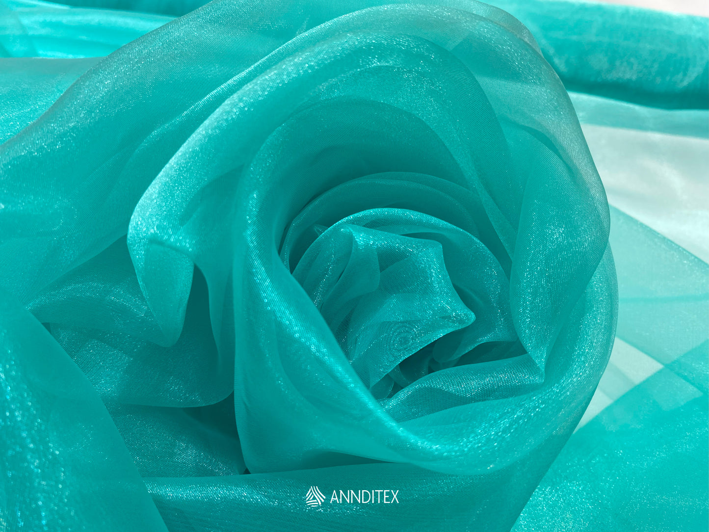 Organza Espejo Azul Agua