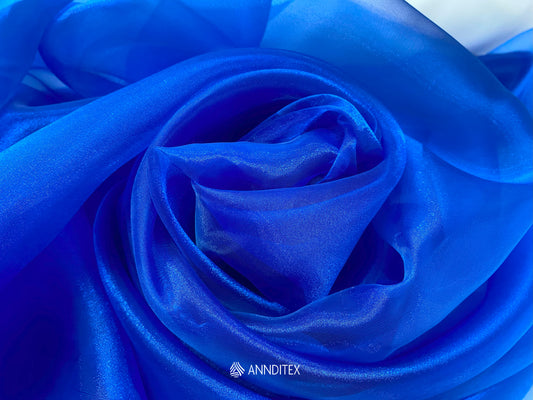 Organza Espejo Azul Rey