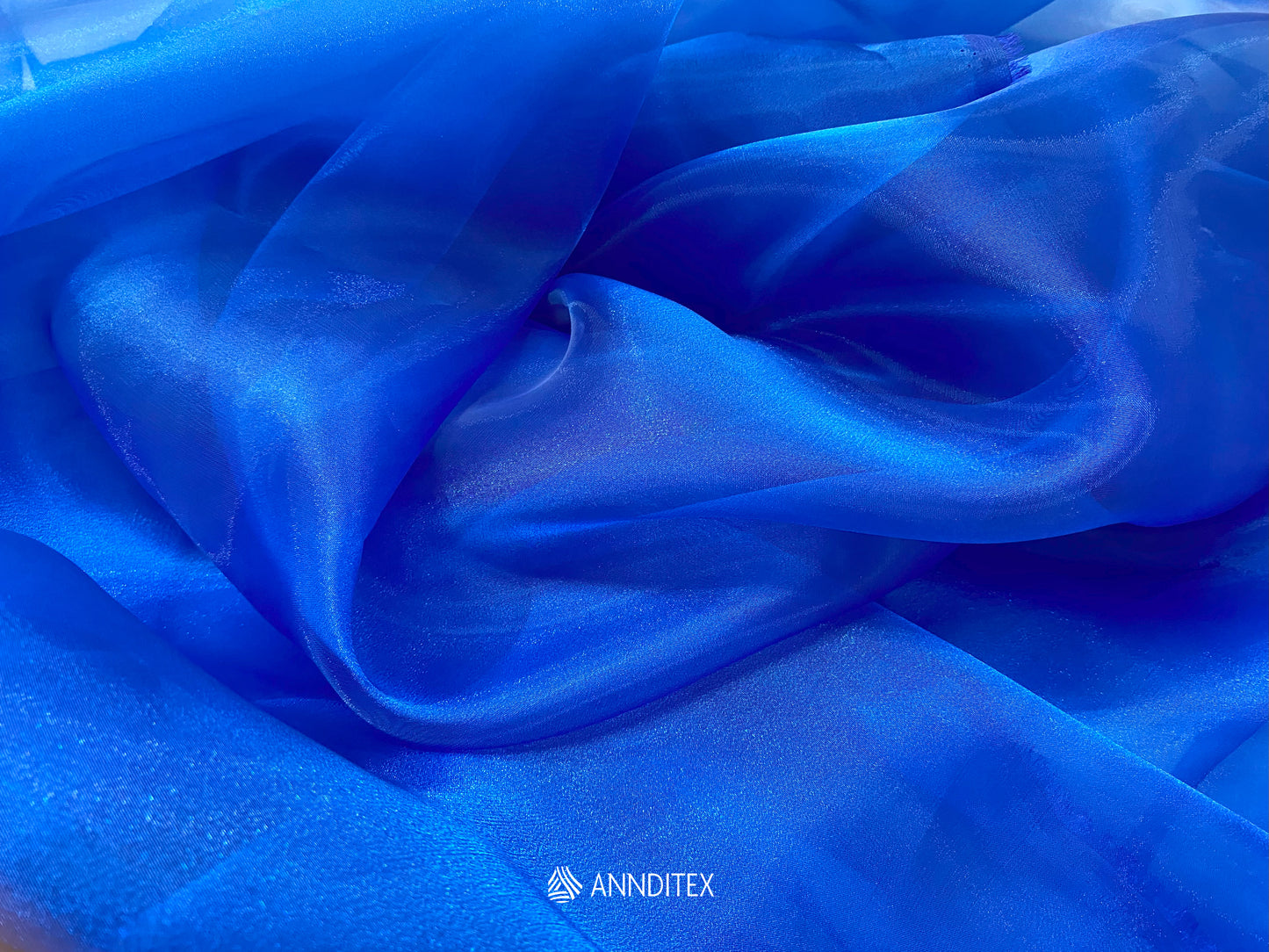 Organza Espejo Azul Rey