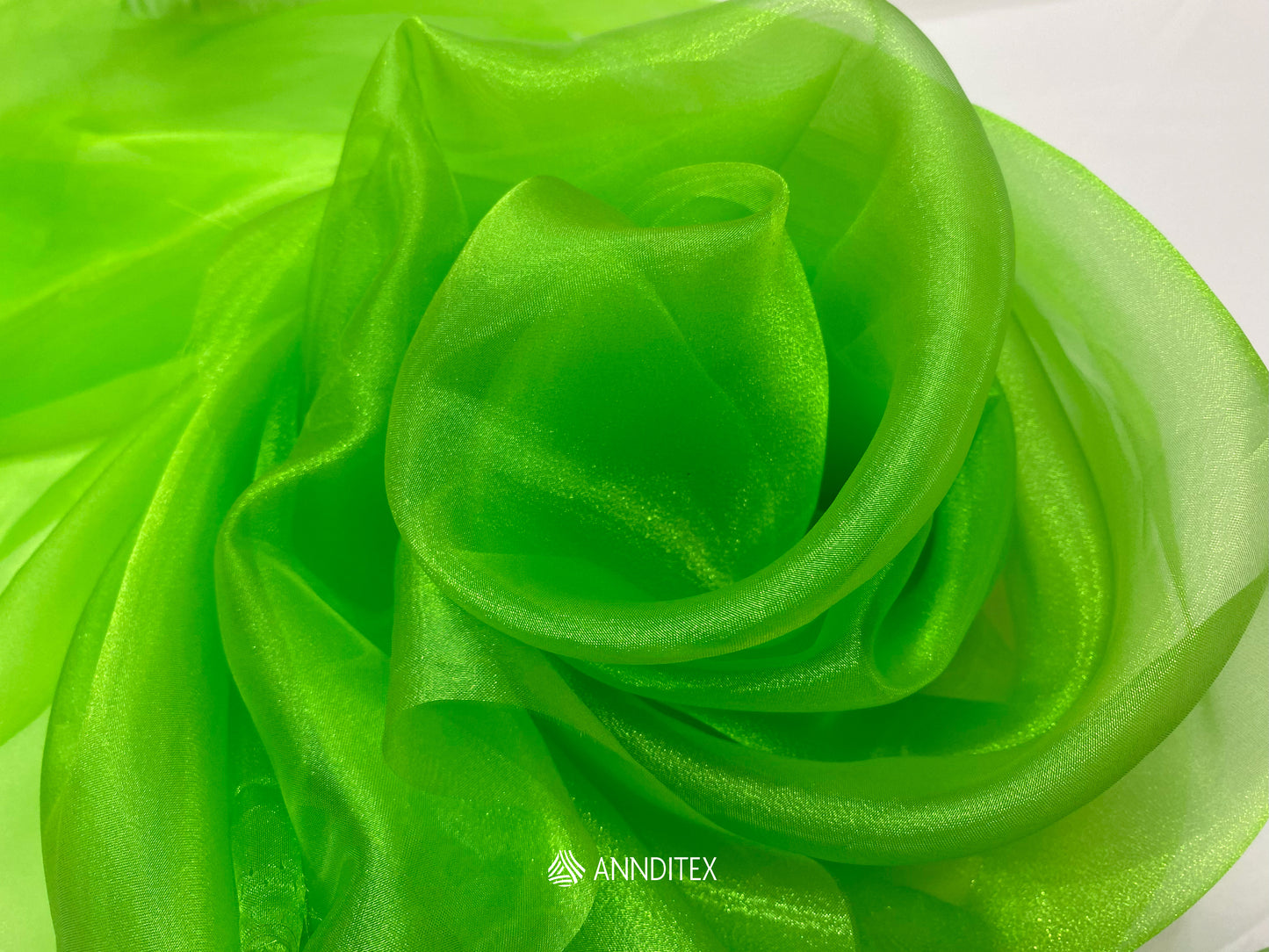 Organza Espejo Verde Limón