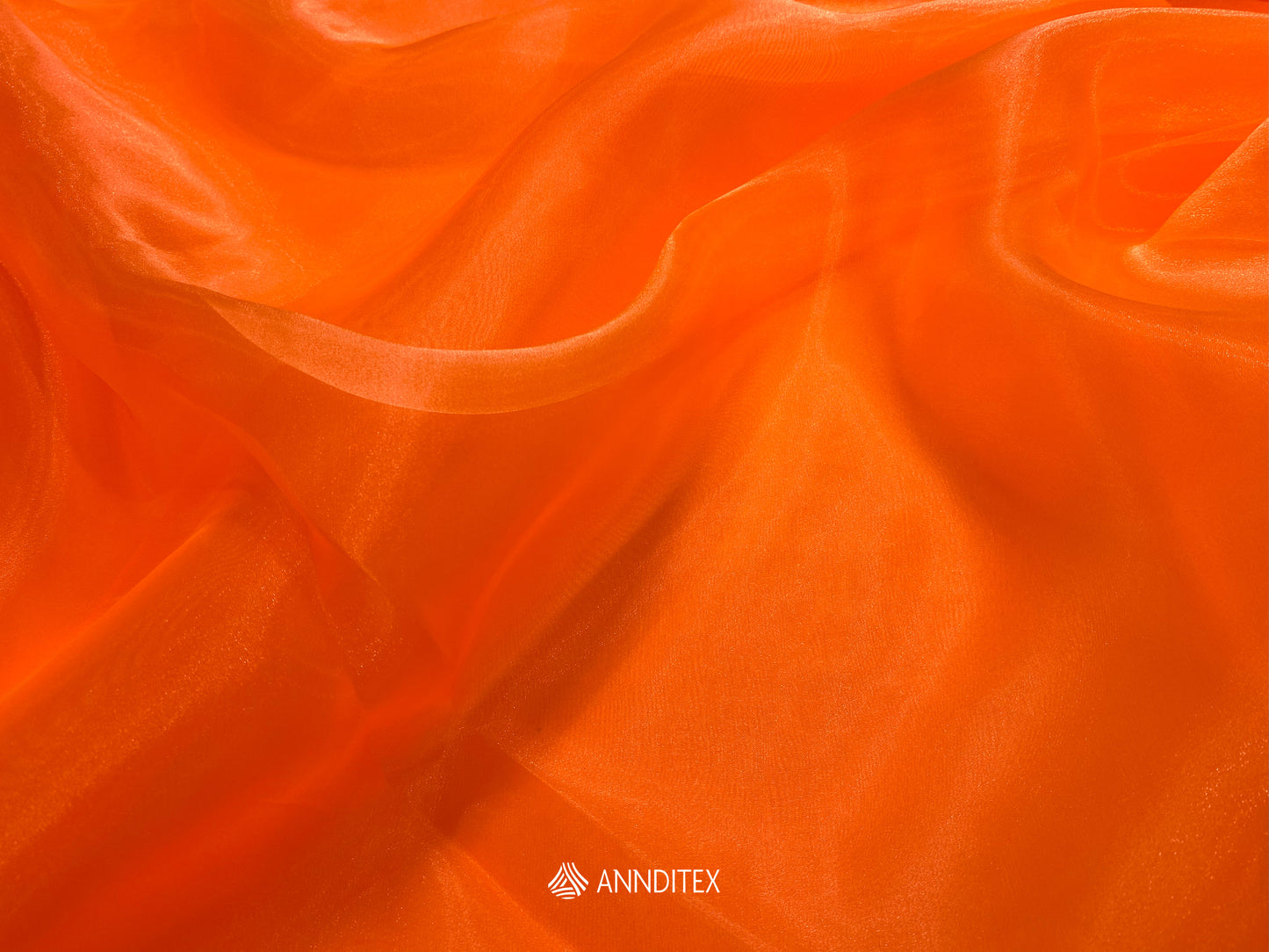 Organza Espejo Neón Naranja