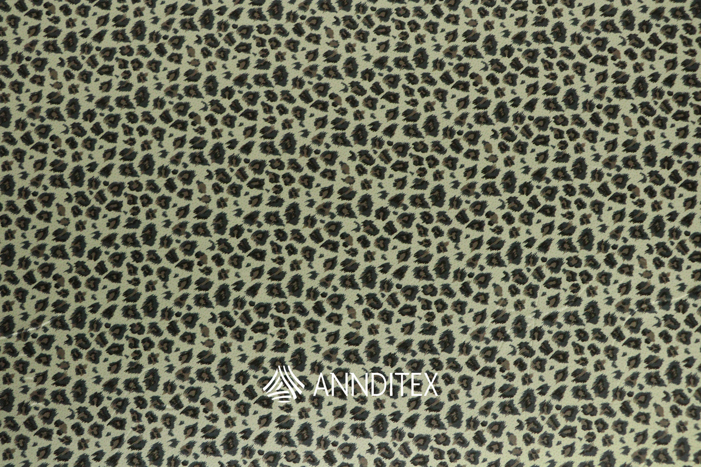 Satín Moda Estampada Leopardo Verde Mini
