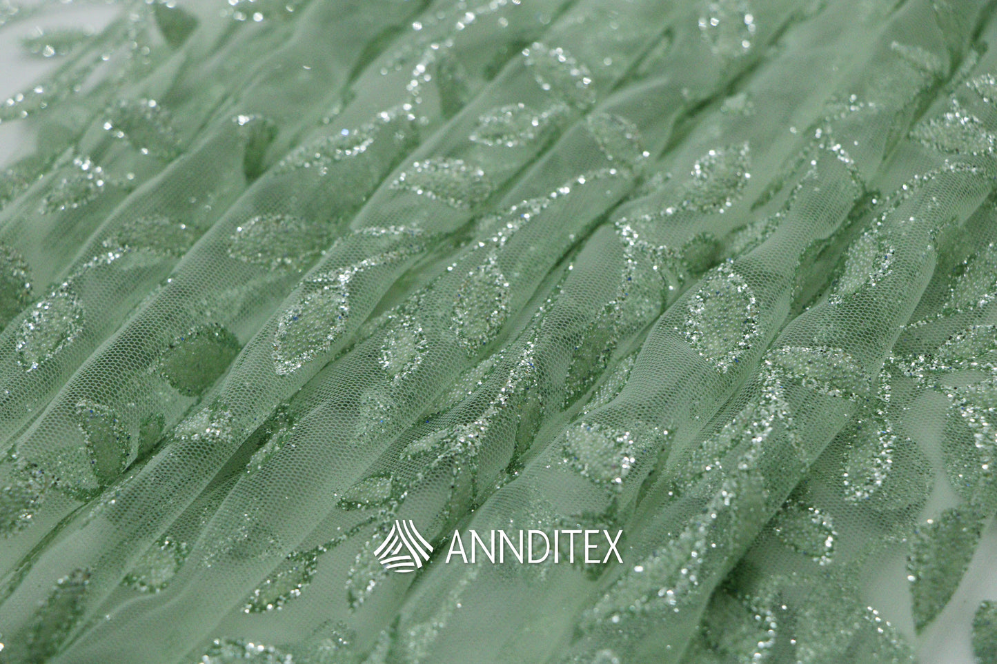 Tul Grecia Verde Cemento- Exclusivo de Annditex